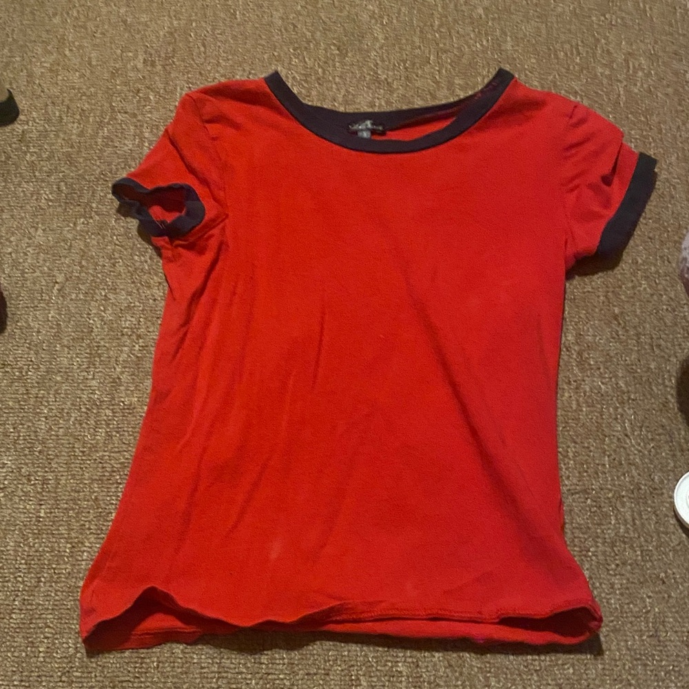 Splash Red and Black Short Sleeve Tee